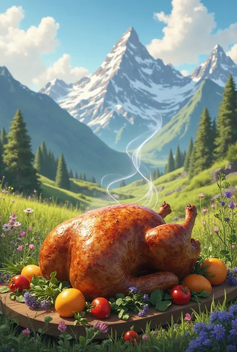 Roast as if it were a farm or field in the mountains