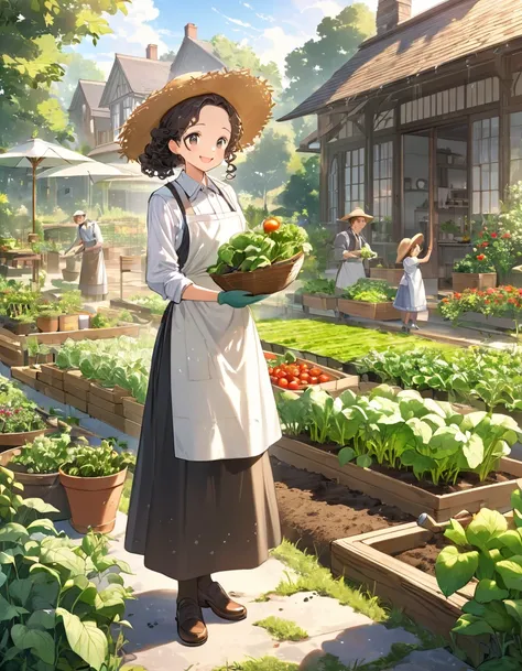 top quality, Graceful vitality, Morning shine,
seriously eating vegetables in the field Raising an aristocrat's young lady, Swea...