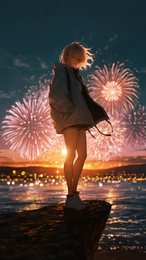 High Quality, 4K, 8K, Realistic, photographic, Extreme Details, professional, vivid, Bokeh, anime-style female character standin...