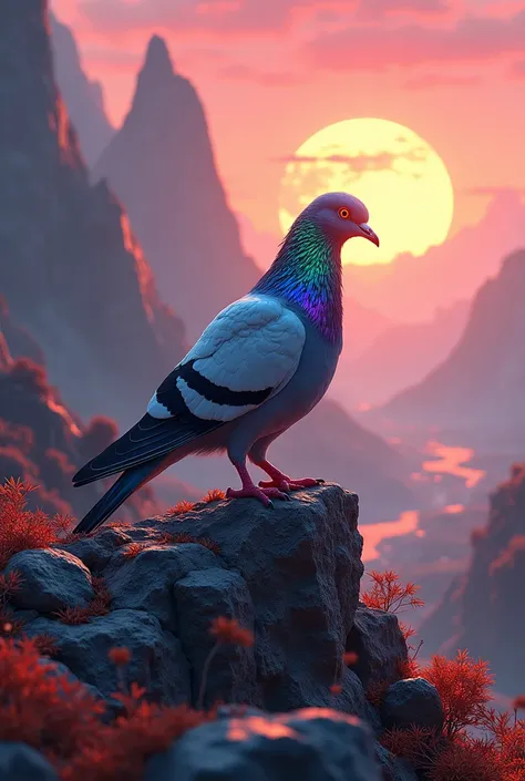 A planet that has a pigeon