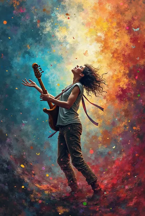 CREATE A COLORFUL IMAGE RELATED TO MUSIC