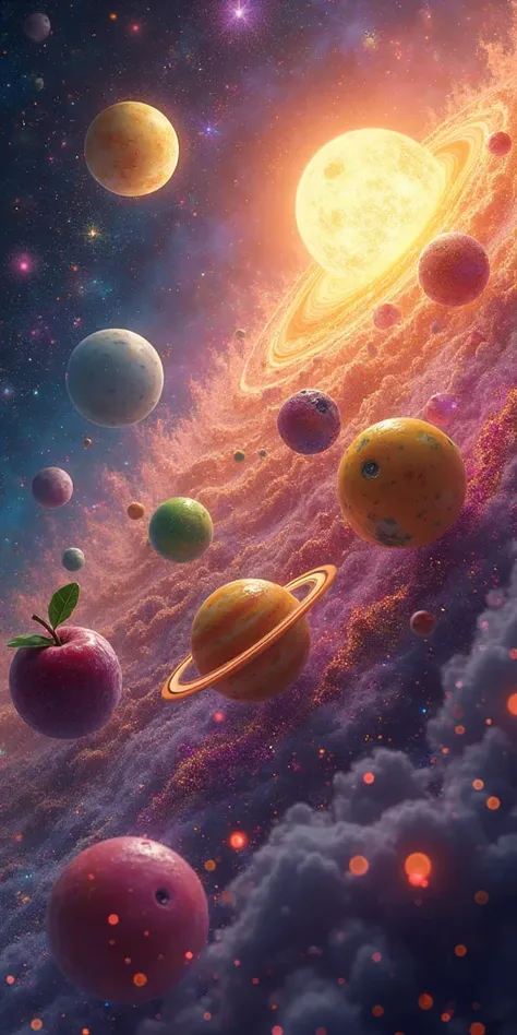 Fruit solar system.