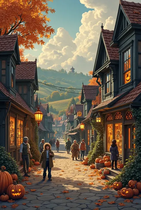 Halloween country town