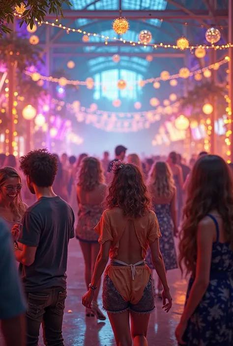 Suggest more, containing more elements that remind us of a party, options such as globes of light for example