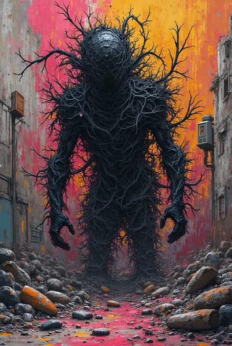 Let it be cast as in lines and destructive, like a graffiti and more crazy in the design 