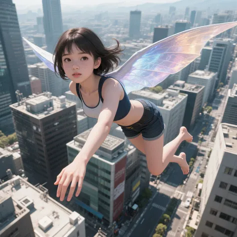 From above、Professional Writing、((top-quality)), ((masterpiece)), (detaileds) (18K full body portrait of young girl、Full Ray T...
