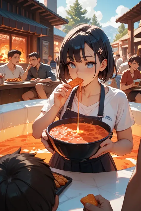 People eating real lava and doing ASMR