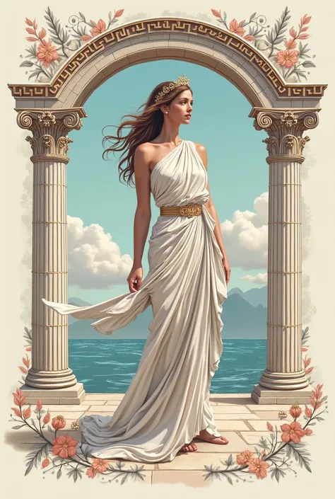 Logo inspired by ancient Greece that says Isa beauty