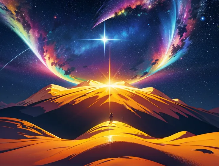 Outer space landscape