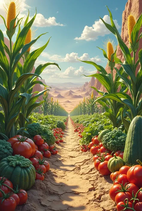Vegetables in the desert