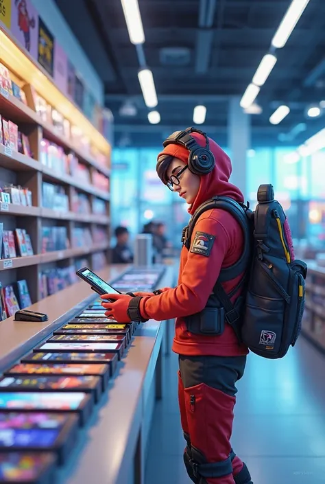 dish from fortnite buying a phone in a store