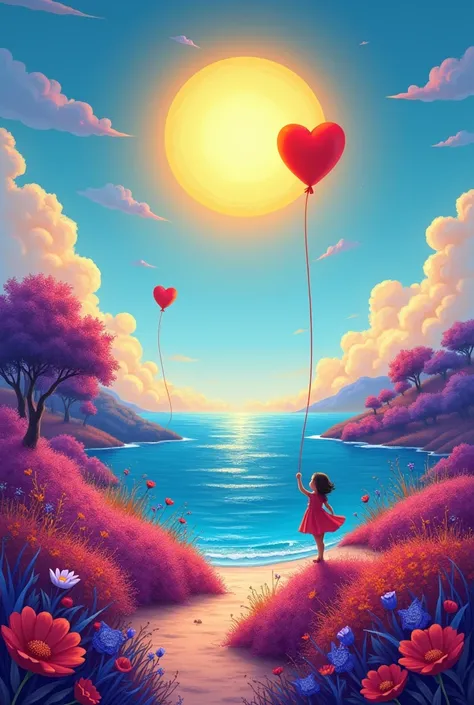 Vermelho é o coração ❤️
Laranja é o balão 🎈
Amarelo é o sol lá no céu ☀️
Verde é o chão do meu papel! 🌿
Azul é o mar que...