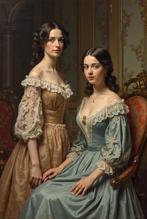 two wealthy Southern women a young woman an older widow of the 19th century