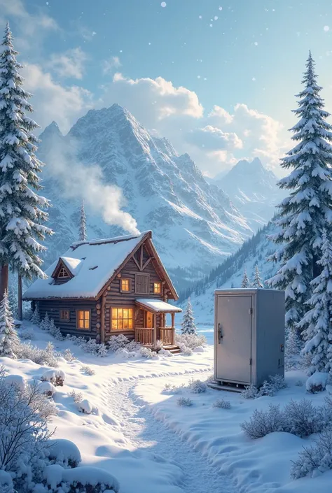 Rewrite the second one after writing "refrigeration" e nao "refrigeration" e com neve no fundo