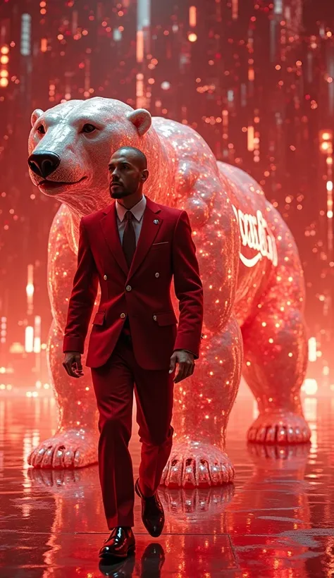 3. Coca-Cola – James Quincey

A glowing red metropolis filled with floating soda bubbles and holographic Coke bottles. James Qui...