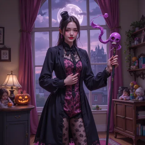 masterpiece、Highest Quality、BEST IMAGES、Super Detailed、super high resolution、super realistic、High Gress。The whimsical gothic por...
