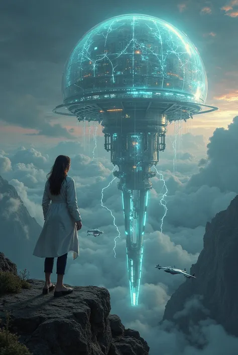 4:13 Aspect radio A futuristic glass city suspended in the clouds above a dead Earth. Cracks are forming in the dome. A lone wom...