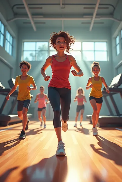 Let it be in a gym and that they are teenagers