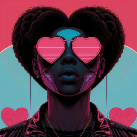 <lora:black_love:1> black love, pop art, 1boy