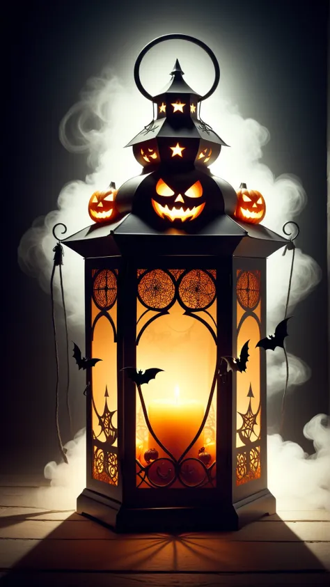 <lora:HalloweenGlowStyleXL:1>HalloweenGlowStyle lantern, horror (theme),  dark, atmospheric, night, glow, (Masterpiece:1.3) (bes...