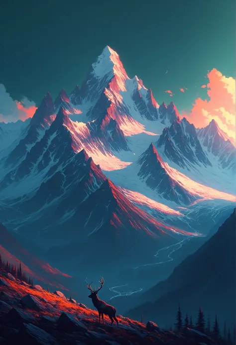 a highly detailed and hyper-realistic image by alena aenami, archibald thorburn, and daniele afferni, depicting a breathtaking o...