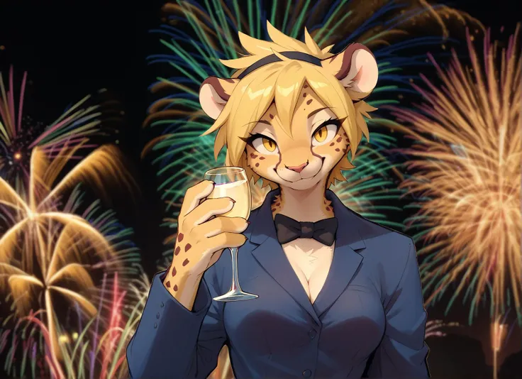 score_9, score_8_up, score_7_up
aerial fireworks, blurry background, 
furry
1girl,solo
cheetah,female,cute,medium breasts
yellow...