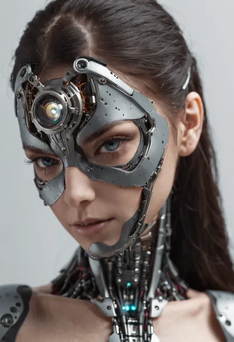 female cyborg, cybernetic body parts