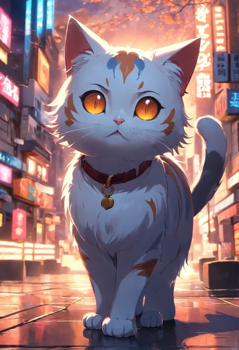 cute cat character like the ones in the game.