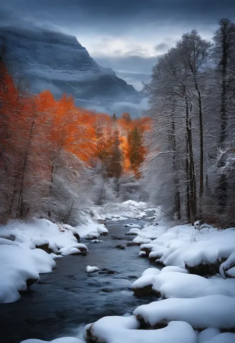 landscape with snow