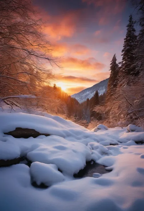 landscape with snow