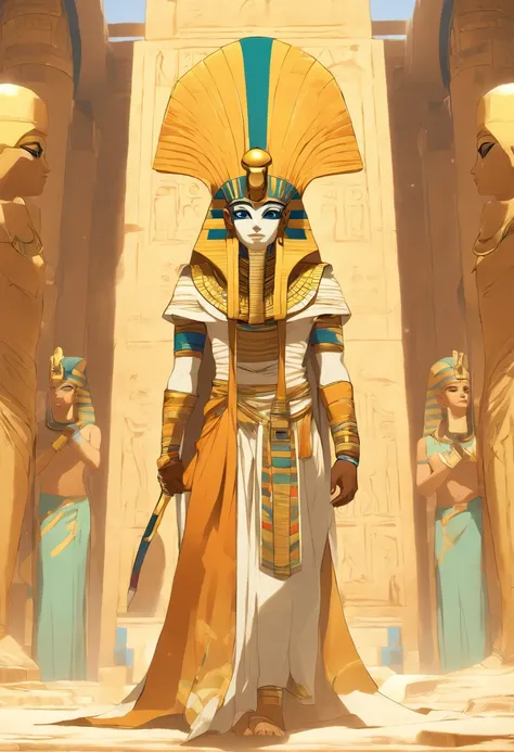 ((osiris))) best quality, very high resolution, 4k detailed cg, masterpiece, egyptian mythology, osiris, sun in the background, ...