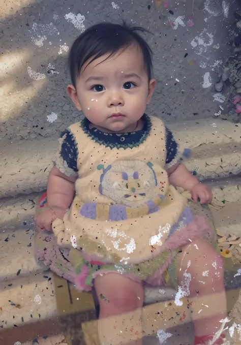 seated baby define arms, hands and legs