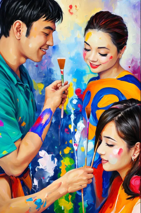 couple pair painting