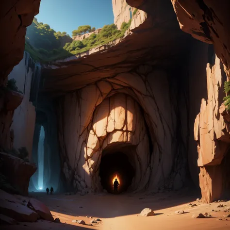 2d cave scene