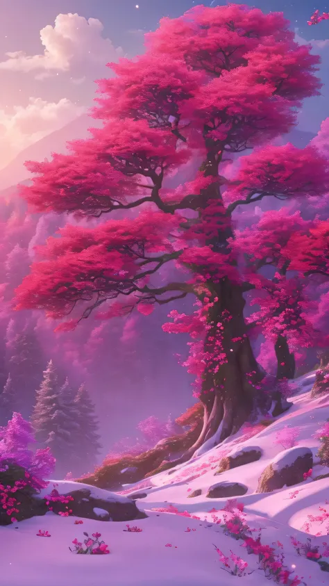 highdefinition images , Mysterious forest where colorful magical beings hide in branches, 8k,Beautiful colorful flowers々 Forest...