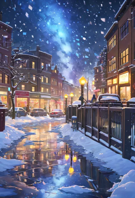 Scenes from a blizzard night and a kaleidoscopic world