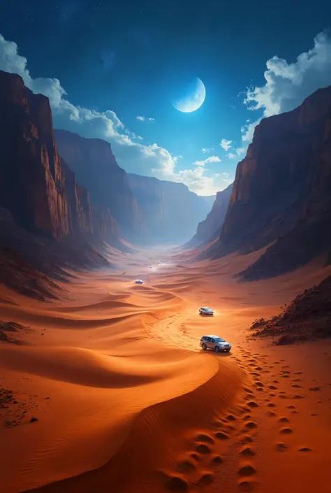 high res images、Creative Desert Light Images、shines in the colorful white and red sands of the sandstorm、Colorful Deserts in Ar...