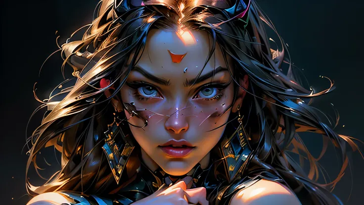 wgz style、Highly detailed beautiful woman portrait、Perfect female face、Classical Oil Painting、Masamune Shirow、William Tae Kim、 d...